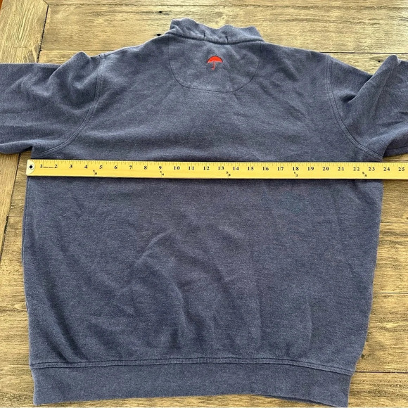 Peter Millar Mens Medium Crown Comfort Interlock Quarter Zip Pullover Blue Modal - Picture 5 of 7